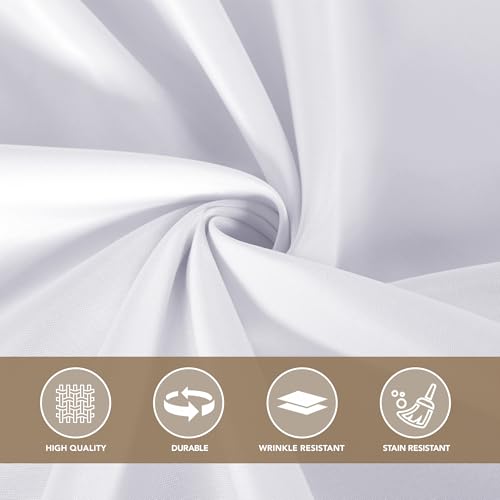 White Rectangular Table Cloths - 8 Pack 90x132 Inches for Events & Dining - Variation of THIS listing