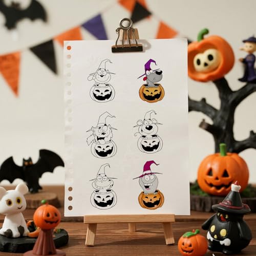 Halloween Clear Rubber Stamps for Card Making & Crafts - Style 6