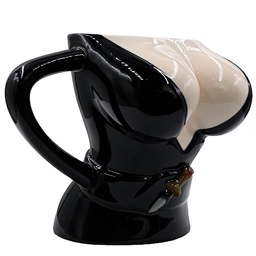 Elvira Body Coffee Mug - Spooky Cute Ceramic Bust for Fans, 8.8oz