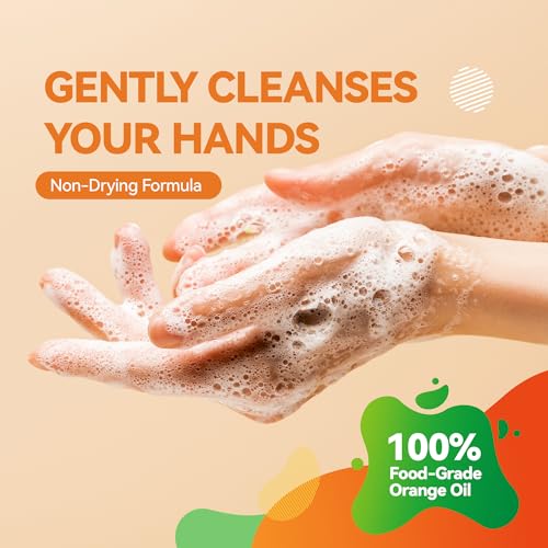 Liquid Hand Soap with Cold-Pressed Orange Oil - 12 Fl Oz (Pack of 1)