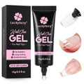 Luckyfairy Gel Nail Glue for Tips with Lamp Needed, 15ml, Clear Curing Adhesive for Extensions