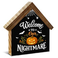 Spooky Pumpkin Wooden House Sign - Nightmare Halloween Home Decor