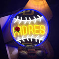 Baseball Neon Sign LED Wall Light for Man Cave Bedroom Garage - Dimmable USB Powered