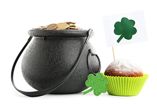 Mini Cauldron Candy Holders Set of 12 for Halloween and St Patrick Decorations