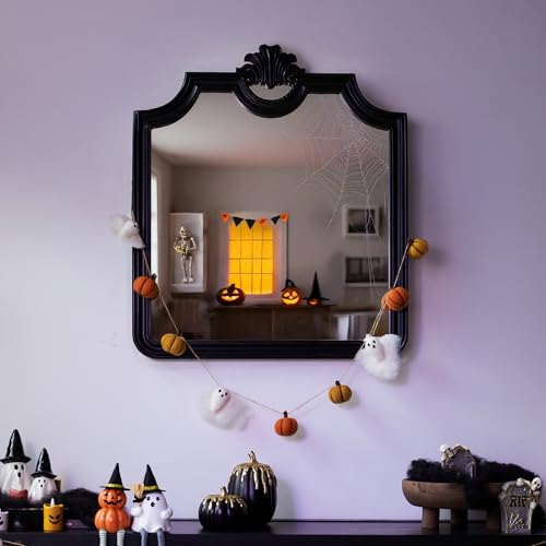 Halloween Ghost and Pumpkin Figurine Set - 2 Pack, Orange & White, Indoor & Outdoor Decor