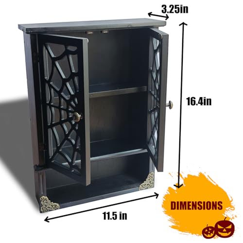 Gothic Floating Shelf - Dark Academia Witchy Wall Decor for Bedroom & Halloween