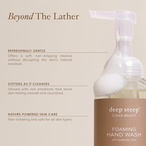 Deep Steep Foaming Hand Wash - Brown Sugar Vanilla, 8oz with Hyaluronic Acid