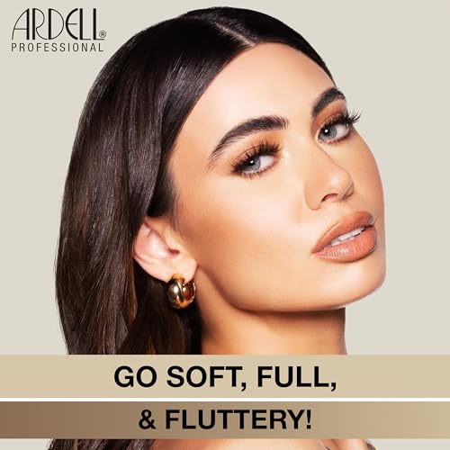 False Mink Lashes Flutter 821 - Rounded Silhouette, 4 Pairs Vegan Fluffy Strip Lashes