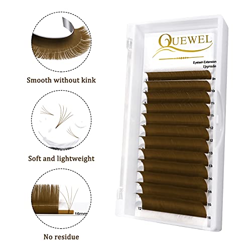 Eyelash Extensions Brown 0.07C Curl Mixed 9-16mm Mega Volume Fans - Variation: 0.07C-MIX9-16mm BROWN