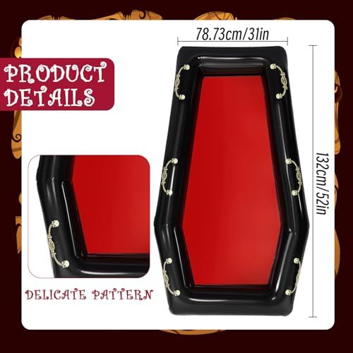 Inflatable Coffin Drink Cooler - 52 Inch Halloween Party Ice Bucket Prop