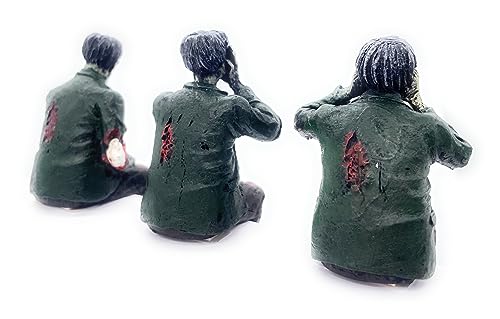 Zombie Figurines Shelf Sitters - See Hear Speak No Evil Horror Decor