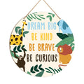 Baby Boy Nursery Wall Decor Wooden Hanging Sign Dream Big