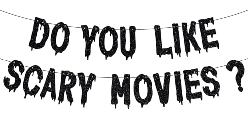 Scary Movie Night Banner Halloween Horror Party Decorations