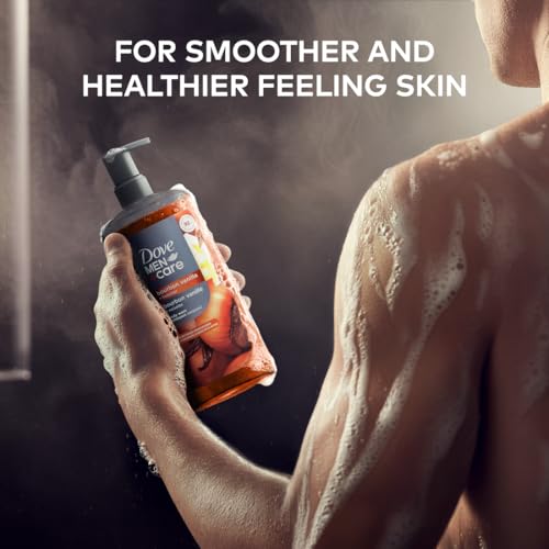 DOVE MEN + CARE Plant-Based Bourbon Vanilla + Hazelnut Body Wash for Men For Moisturized Skin 26 Fl Oz