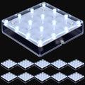 10 Pack 5-Inch Square LED Light Bases for Glass Art & Centerpieces