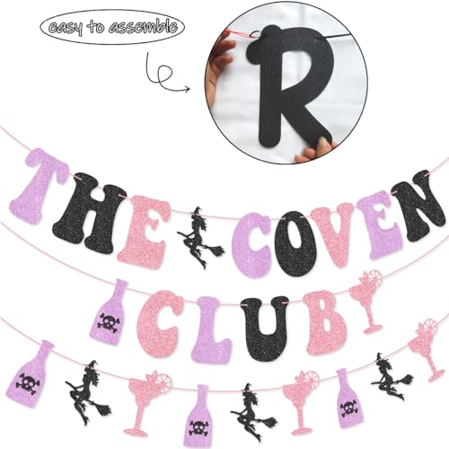 Halloween Coven Banner Garland Party Decorations - Bachelorette & Event Decor