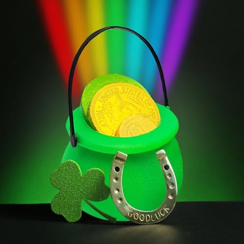 24-Pack Green Candy Cauldron Kettles Party Supplies for St. Patrick's Halloween