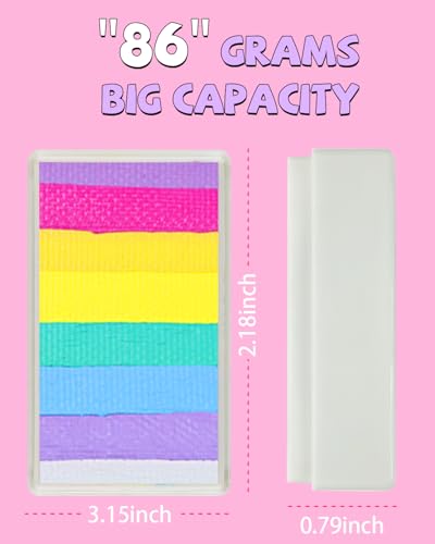 Rainbow Cake Face Paint - Summer Field 50g Water Activated Hypoallergenic Non-Toxic Makeup