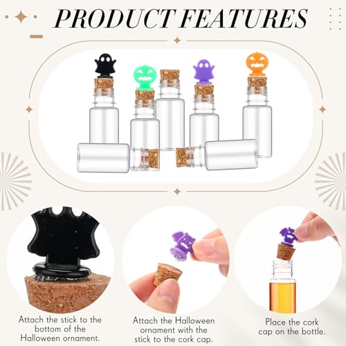 Mini Plastic Potion Bottles with Corks and Funnels - Cylinder Variation