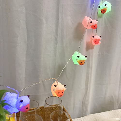 1.65m Battery-Powered Sheep String Lights 10 LEDs Fairy Night Light Kids Decor