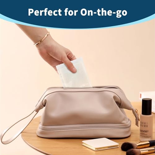 Disposable Face Towels 50pcs Travel-Size Soft Lint-Free Cleansing Wipes