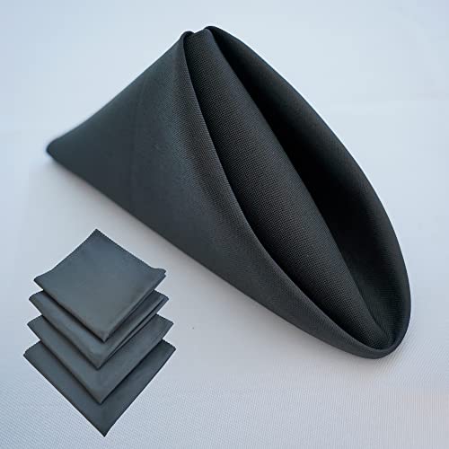 Black Rectangular Tablecloth 60 x 120 Inches + 6 Napkin Cloths - For Dining & Events