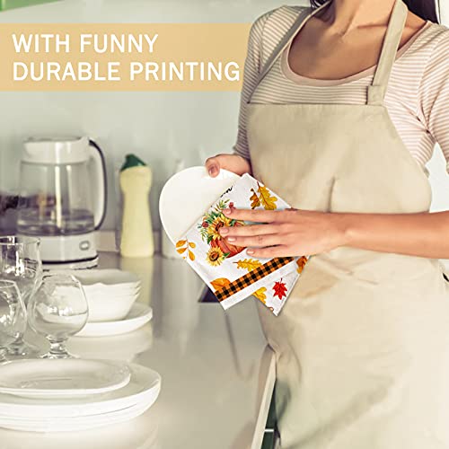 Fall Pumpkin Bonsai Tree Kitchen Towels, 18x28 Inch, Set of 2