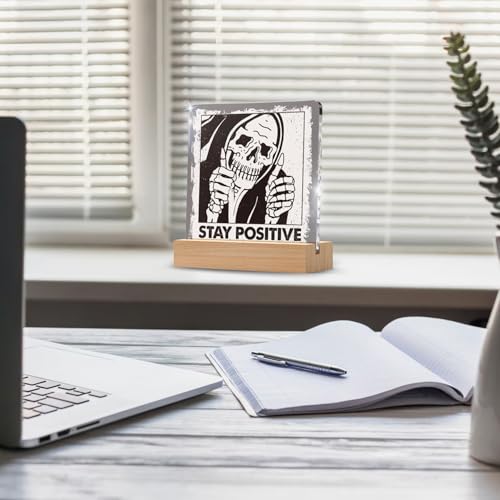 Halloween Skeleton Desk Decor - Indoor Ghost and Skull Art for Home Office Shelf