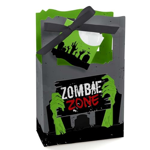Halloween Zombie Favor Boxes Set of 12 - Treat Bags for Party Favors
