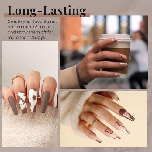 Dark Gray Brown Gel Nail Polish - 15ML Creame Brown Variation of THIS listing