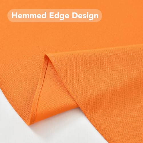Orange Oval Tablecloth 60 x 102 Inches Washable for Dining Table - NEWISHER
