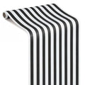 Black Striped Paper Table Runner Roll - 50 Feet x 16 Inches, Disposable
