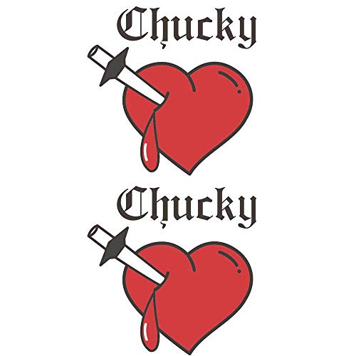 Heart Temporary Tattoos Stickers 10 Pack for Halloween Costume - Waterproof & Easy Removals - Variation A