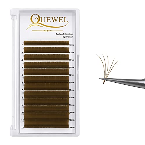 Eyelash Extensions Brown 0.07C Curl Mixed 9-16mm Mega Volume Fans - Variation: 0.07C-MIX9-16mm BROWN