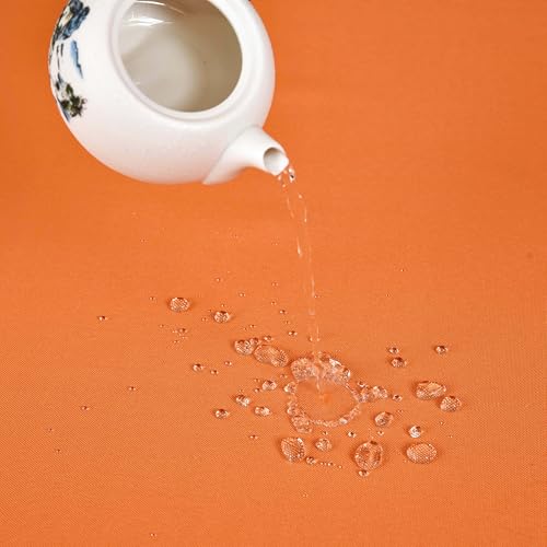 Waterproof Orange Table Runner 60 Inch Long - Heavy-Duty Polyester, Stain & Wrinkle Resistant