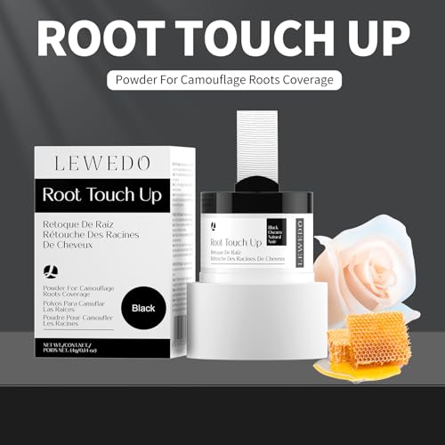 Black Hairline Powder 24H Root Touch Up Concealer for Gray Coverage & Bald Spots - 0.14 Oz