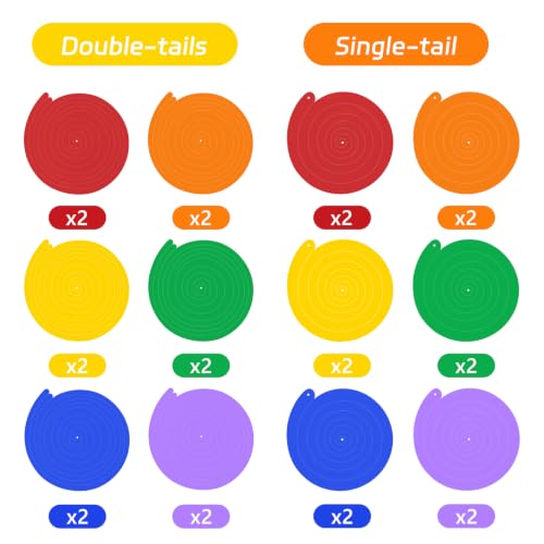 Colorful Hanging Swirl Decorations - 24 Pack Party Ceiling Streamers with Double & Single Swirls