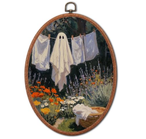 Ghost Clothesline Laundry Wall Art Framed Decor - Color15