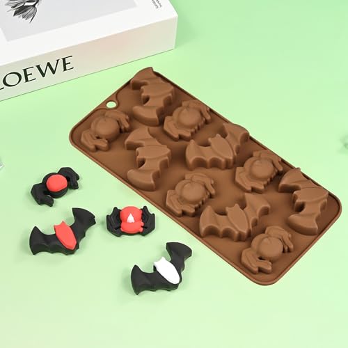 Halloween Silicone Molds 2 Pack - Bat and Spider Candy & Cake Decorations