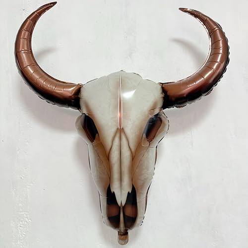 Brown Small 5Pcs Western Longhorn Cow Balloon Set - Party Wall Decor