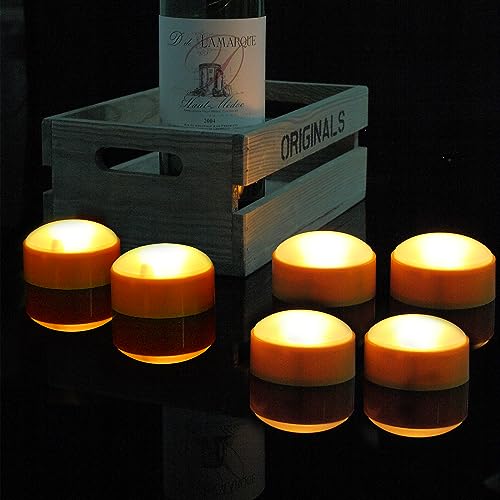 LED Pumpkin Lights with Remote & Timer - 12 Pack, 2.6x1 Inches, Orange for Halloween & Festive Decor