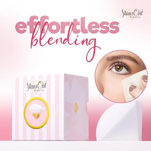 Memory Foam Makeup Sponge - No Water Needed Blender for Liquid, Cream & Powder Foundation - Single Beauty Sponge