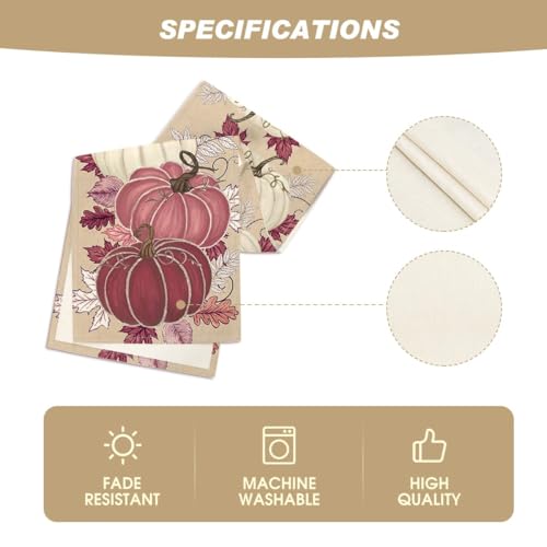 Pink 13x90 Inch Fall Table Runner Polyester Home Decor for Dining & Parties