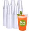 Disposable Plastic Cups 9 oz Bulk Pack - Clear Party Cups for Weddings & Events - 2000 Pack