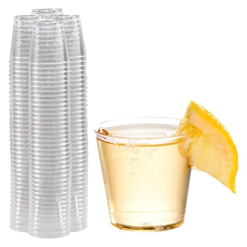Disposable Shot Glasses 1 oz Plastic - 100 Pack Clear Party Cups - Variation of THIS listing