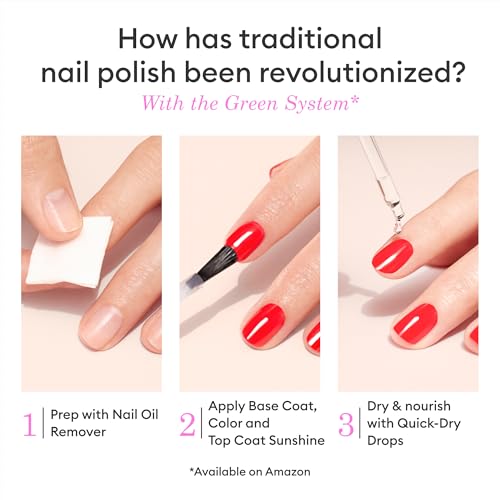Manucurist Green Neon Pink Nail Polish - Vegan, Non-Toxic, Long-Wear