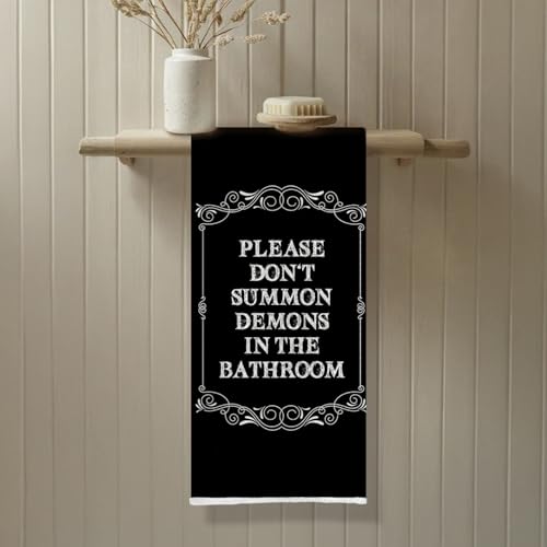 Gothic Witchy Hand Towels - Spooky Bathroom Decor 16x24 Inch