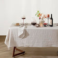Natural Linen Tablecloth 60x120 Inches Rectangular Stone Washed Dining Cover