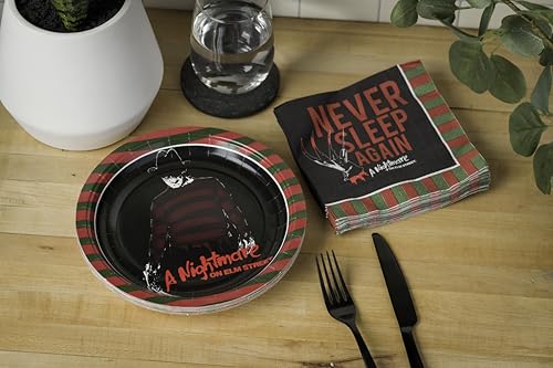 Freddy Krueger Party Plate and Napkin Set - 32 Pack Halloween Horror