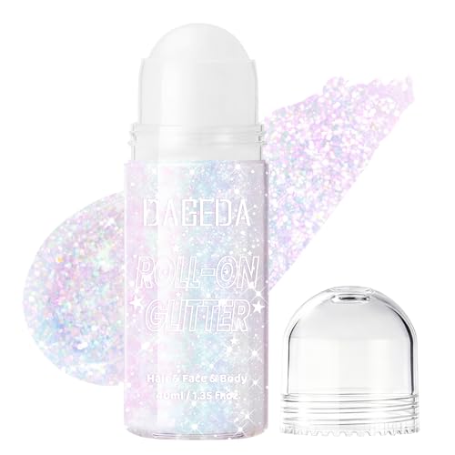 Body Glitter Roll-On Gel - Sparkling Pink Face & Body Makeup Accessory